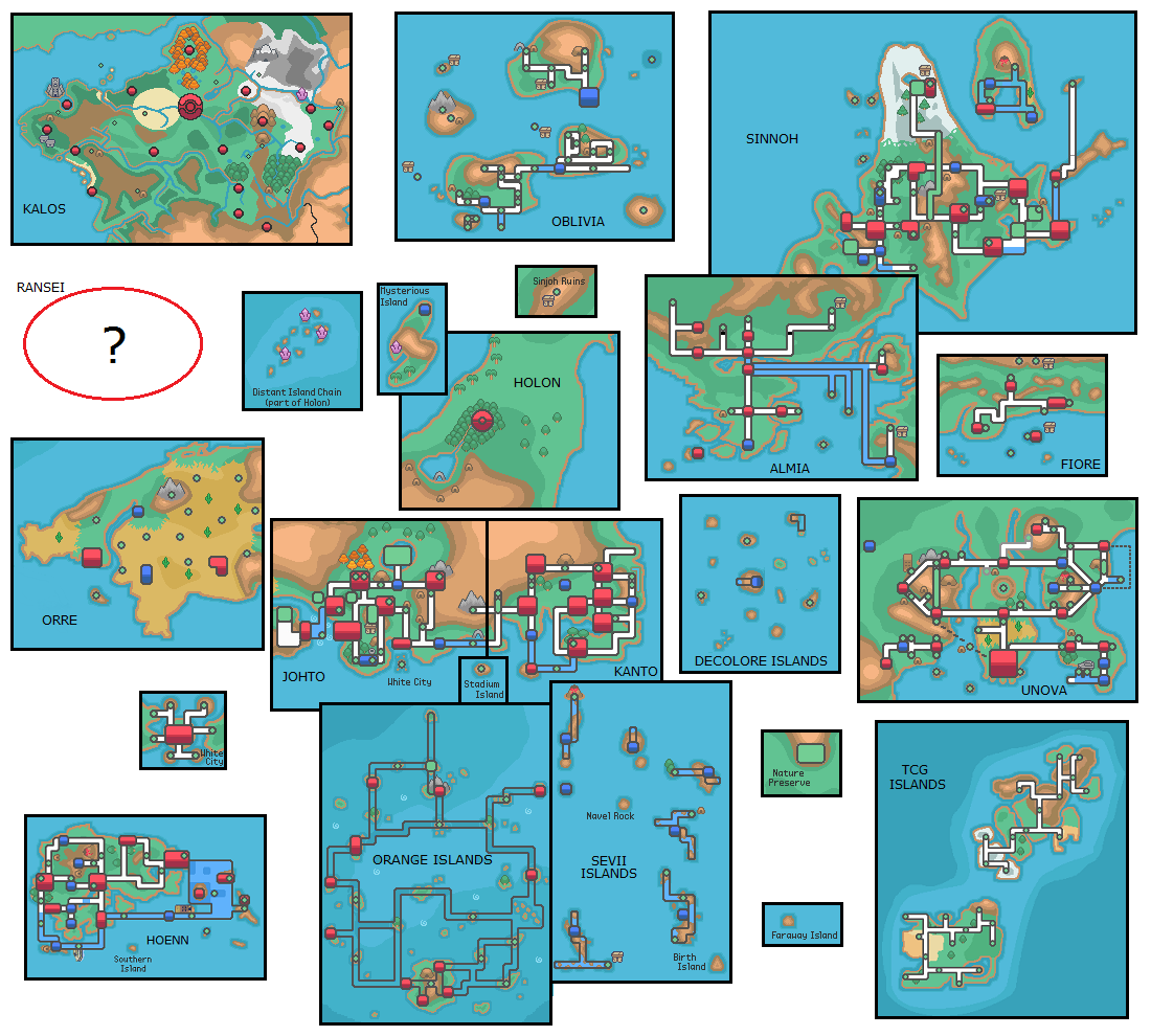 Mapa completo - Como capturar Pokémons regionais rapidamente?