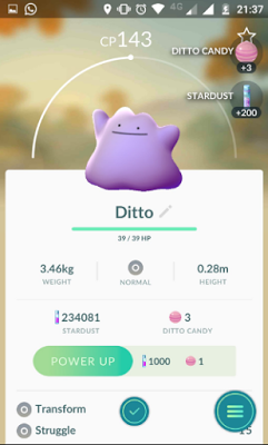 Ditto agora pode ser capturado em Pokémon Go