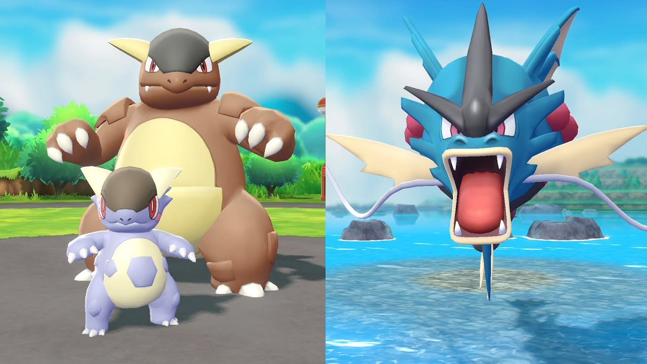 Mega Gyarados e Mega Kangaskhan confirmados em Pokémon Let’s GO Pikachu e Pokémon Let’s GO Eevee