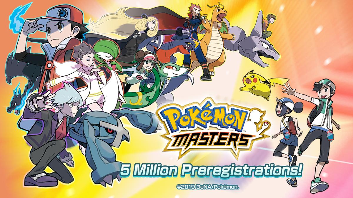 Pokémon Masters atinge 5 milhões de pré-registros