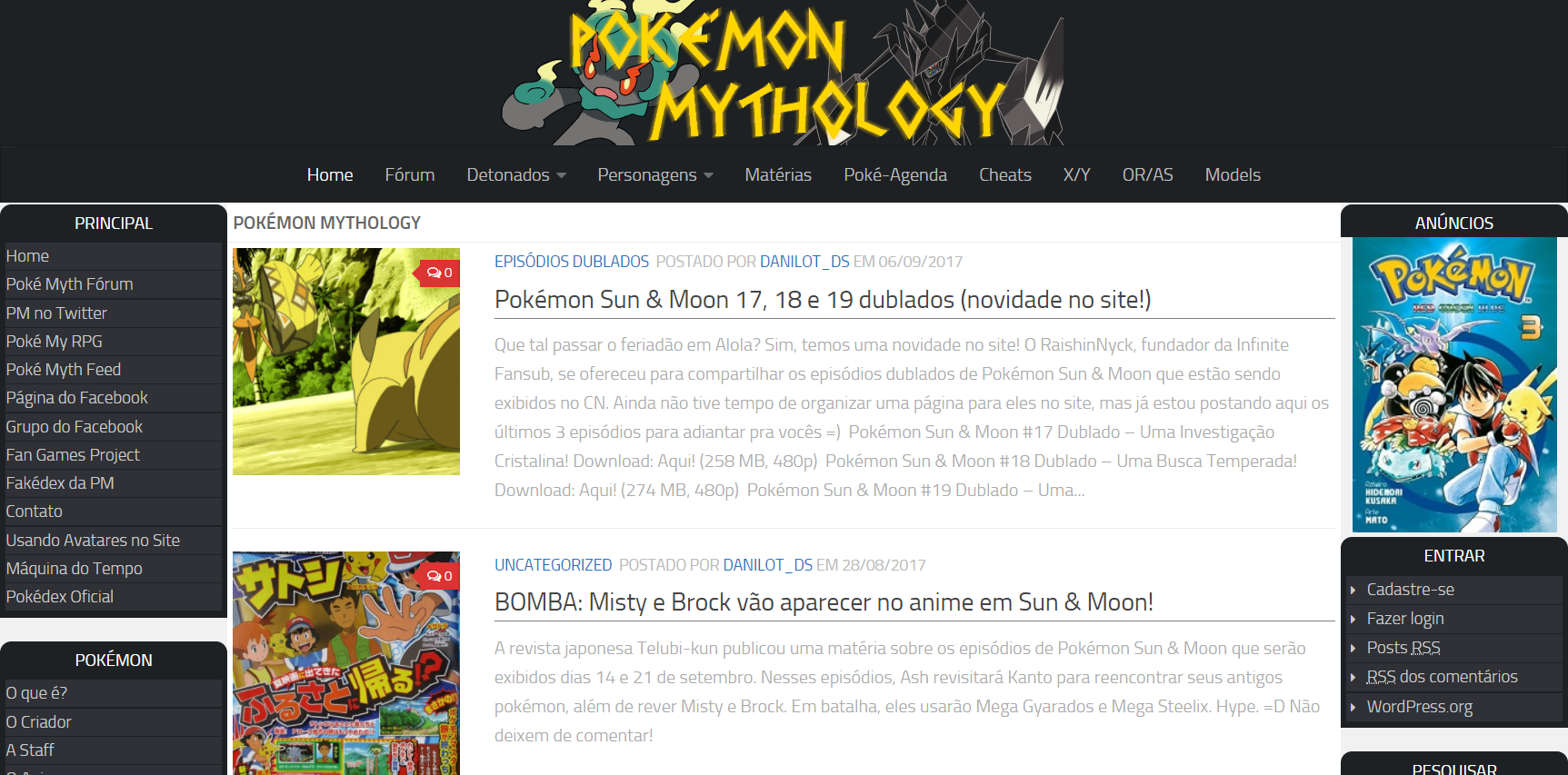 Aniversário Pokémon Mythology + Canal no Telegram – Pokémon Mythology