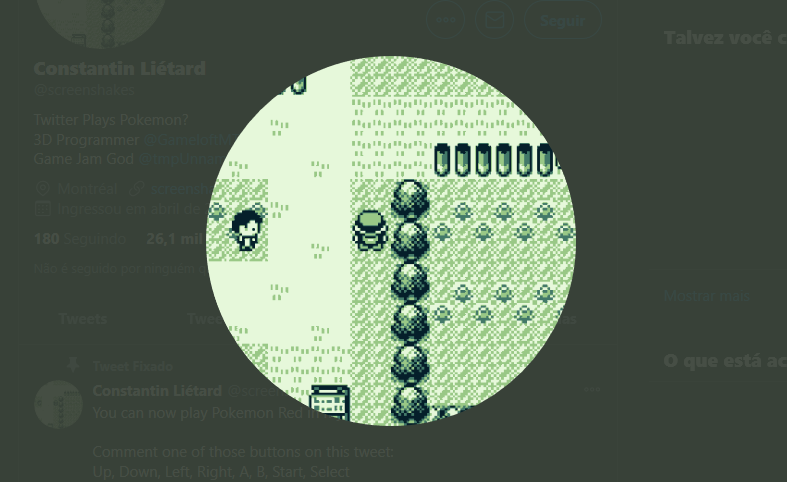 Depois do Twitch Plays Pokémon, que tal jogar Pokémon Red pelo avatar do Twitter?