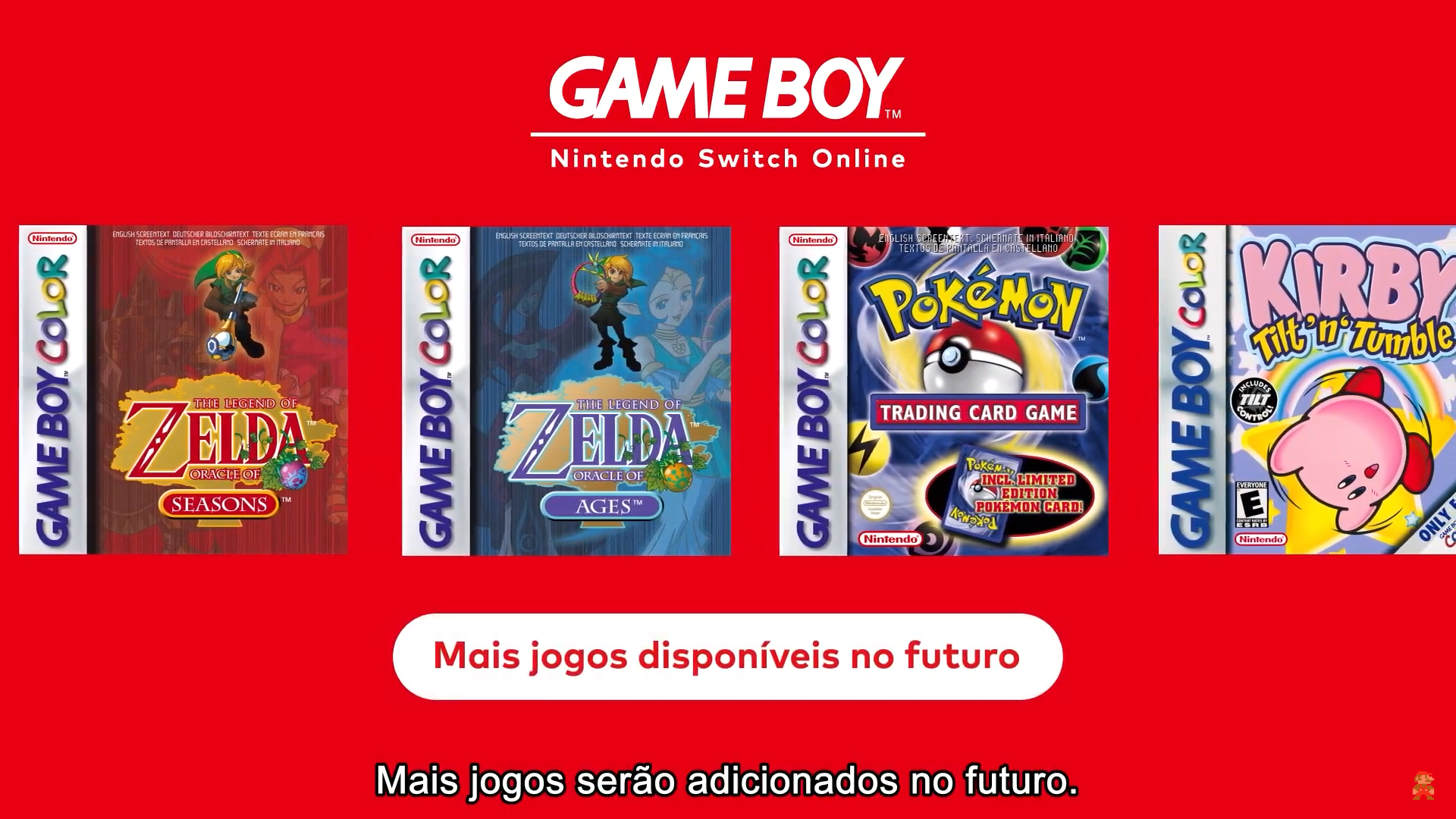 Jogos de Game Boy e Game Boy Advance chegam ao Switch Online! Pokémon TCG chegará em breve
