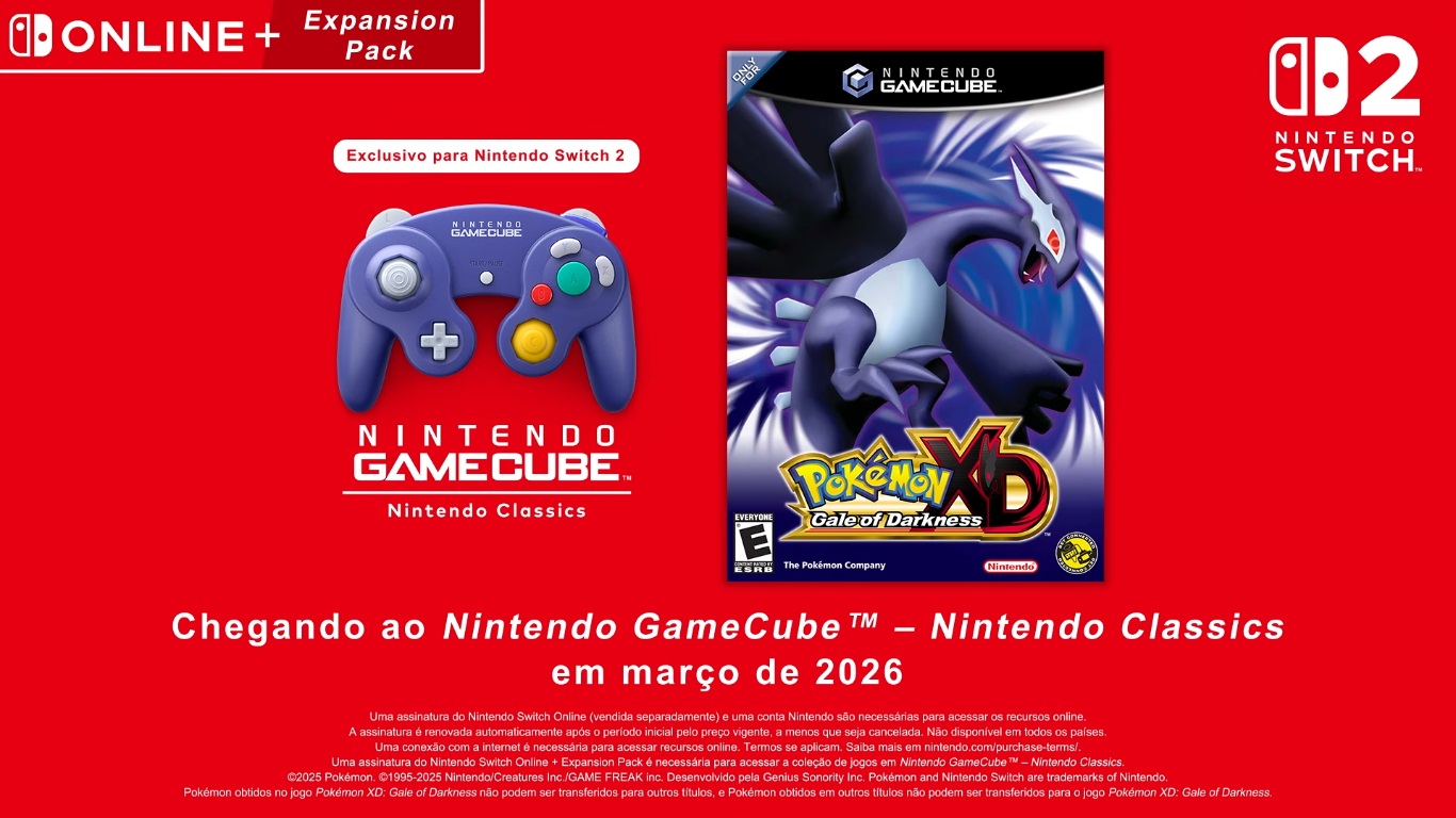 Saiu! Pokémon XD Gale of Darkness disponível agora para Nintendo Classics!