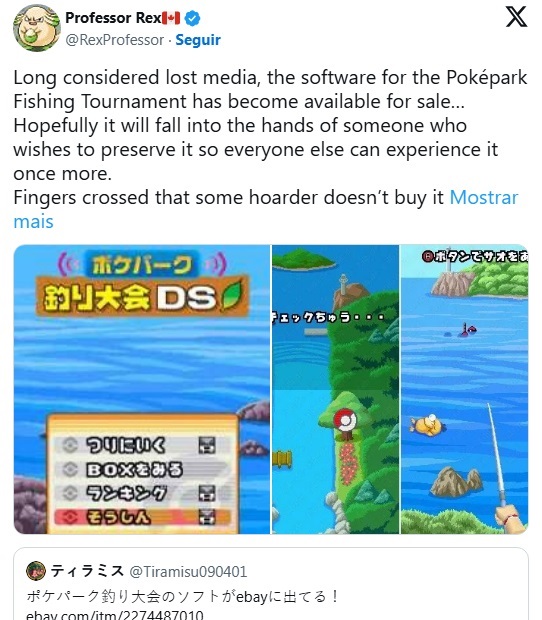 Lost Midia de Pokémon reaparece e foi vendida por R$40 mil